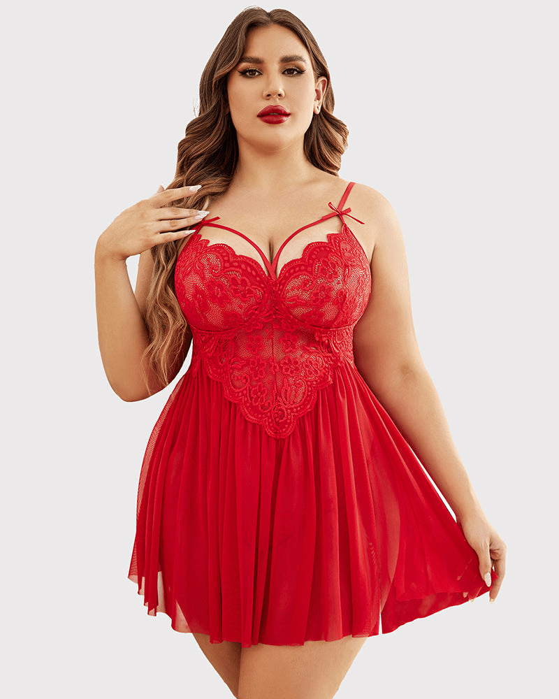 Chic Plus Size V-Neck Babydolls with Flattering Mesh Side Slits