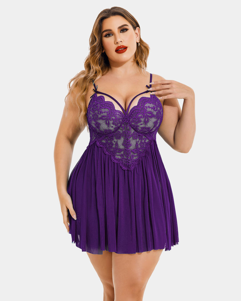 Chic Plus Size V-Neck Babydolls with Flattering Mesh Side Slits