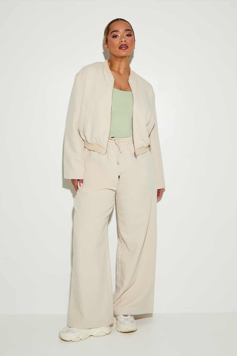 Chic Matcha 'Charlotte' Long Sleeve Scoop Neck Bodysuit