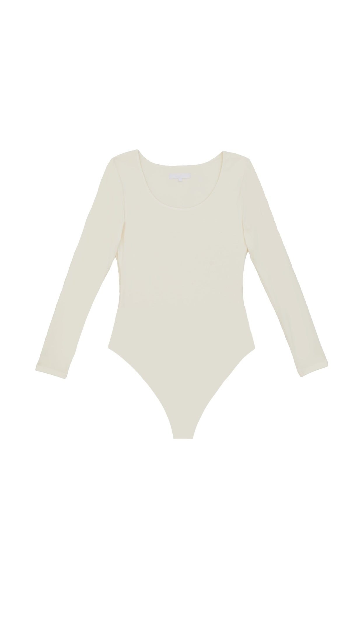 Chic Long Sleeve Scoop Neck 'Charlotte' Bodysuit in Coconut